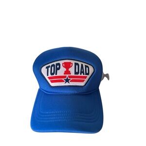 Blue and Red Retro Style “Top Dad”Hat Trucker Snap Back Father’s Day